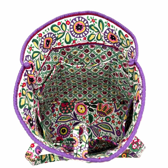 NWT New Vera Bradley Viva La Vera Tote Bag Shoulder Print Large Handbag Carry On - Picture 3 of 4